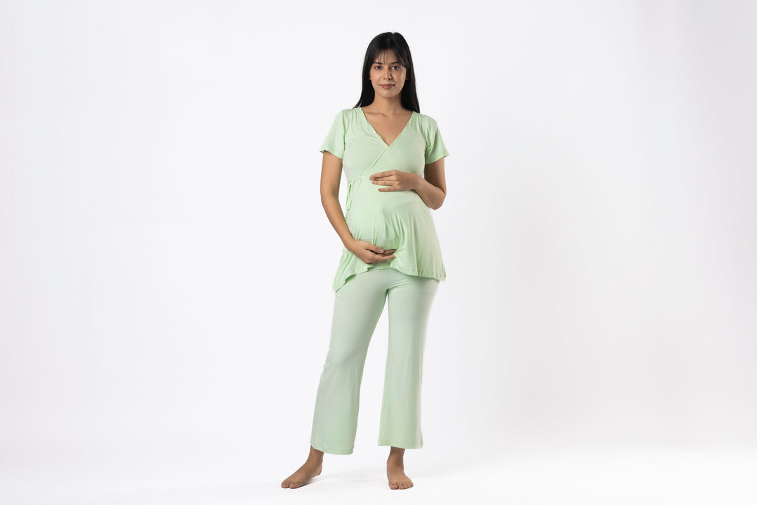 BLOCK HOP Maternity Wrap Co-Ord Set