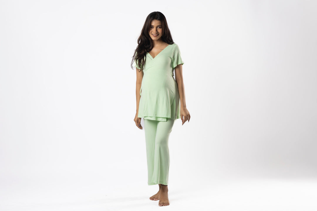 BLOCK HOP Maternity Wrap Co-Ord Set