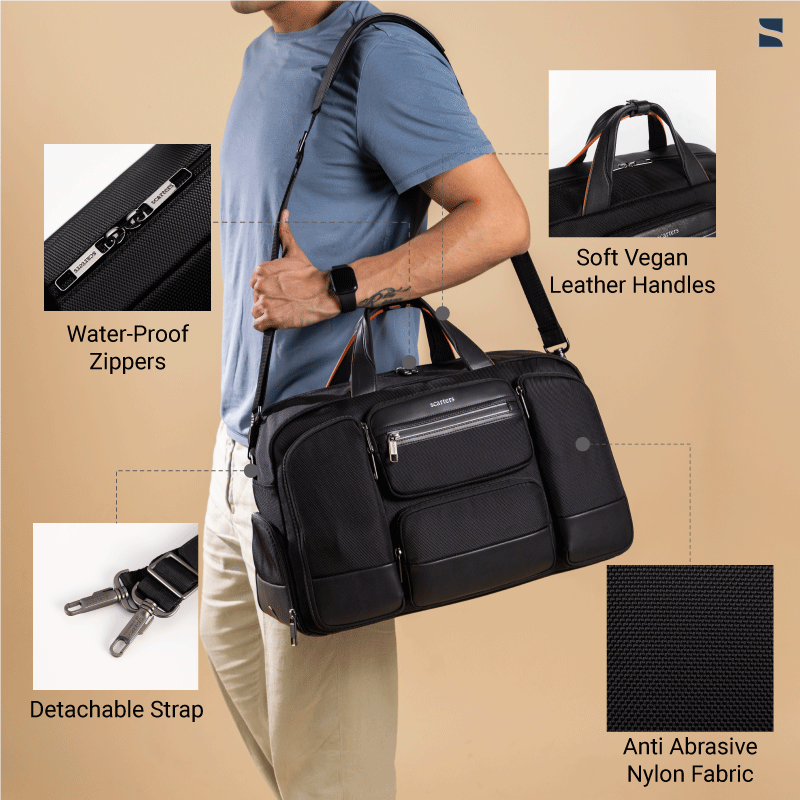 The Terminal Travel Messenger Bag | Black