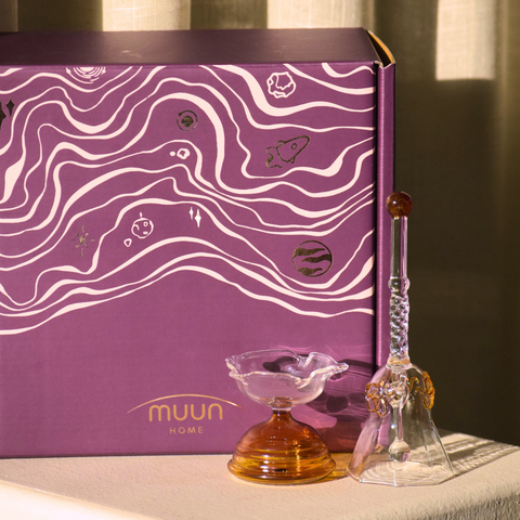 Muun Home Short Diya Gift Set - Short Diya and Ringing bell