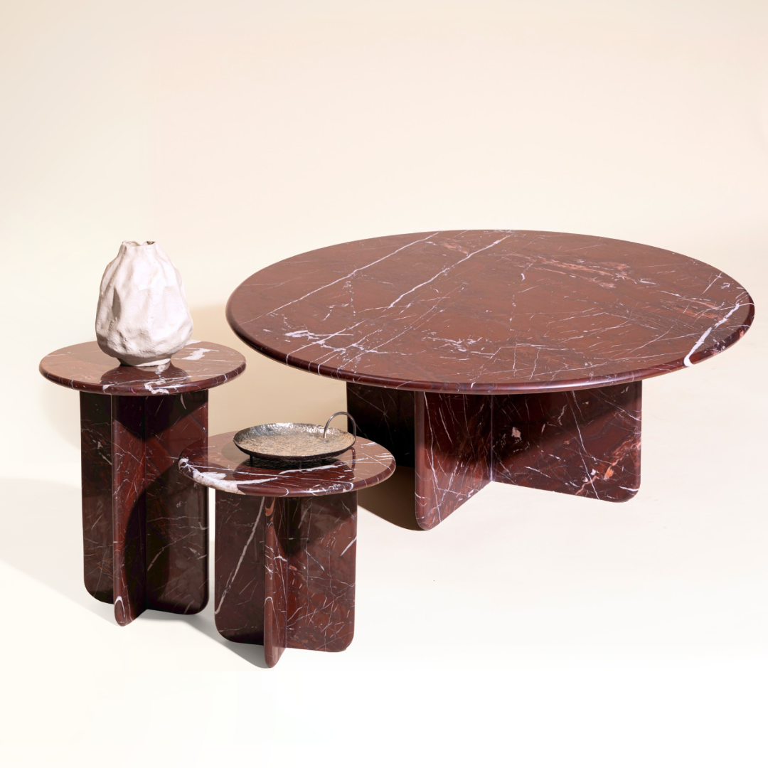 Muun Home Norge Marble Table - Rosso