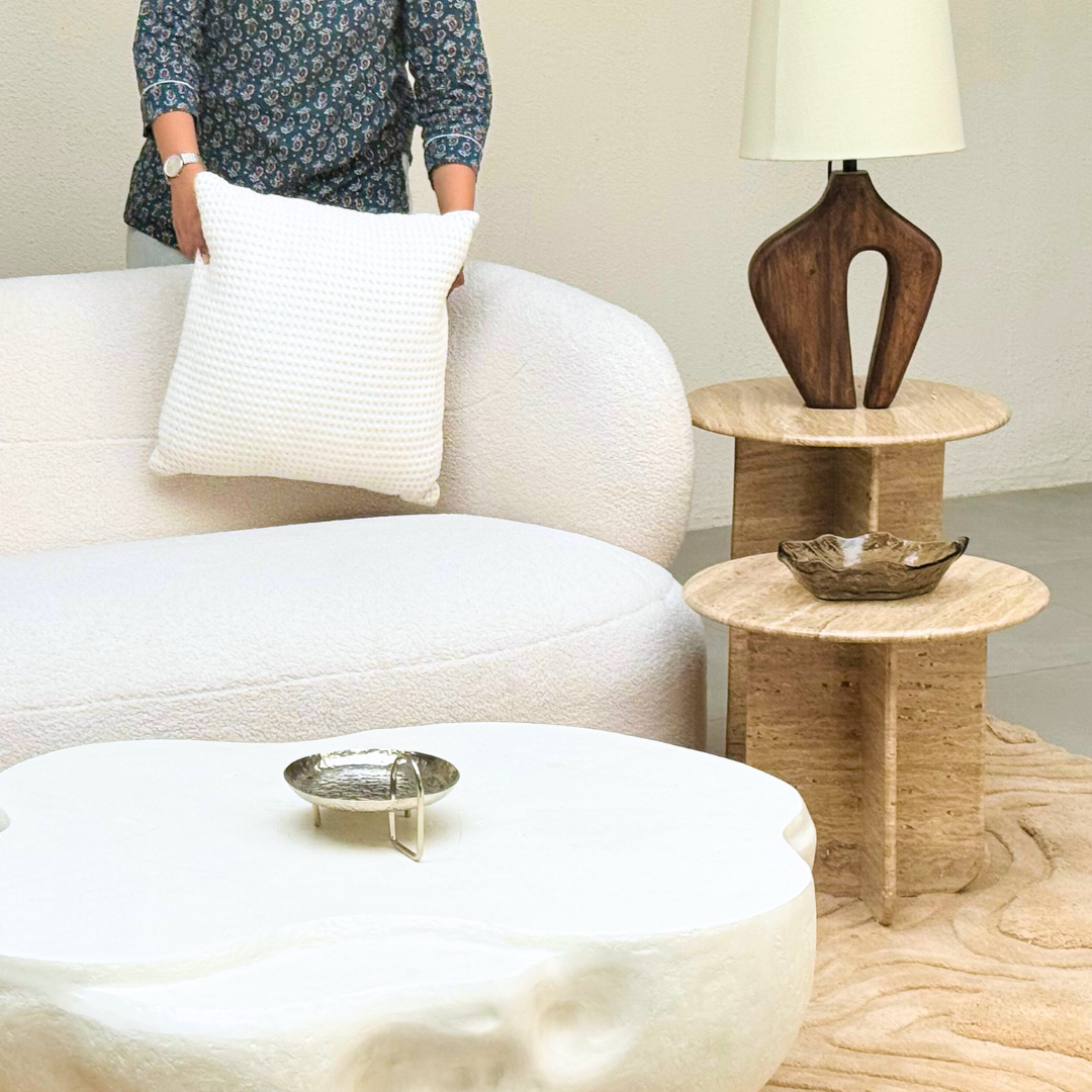 Muun Home Norge Marble Table - Travertine