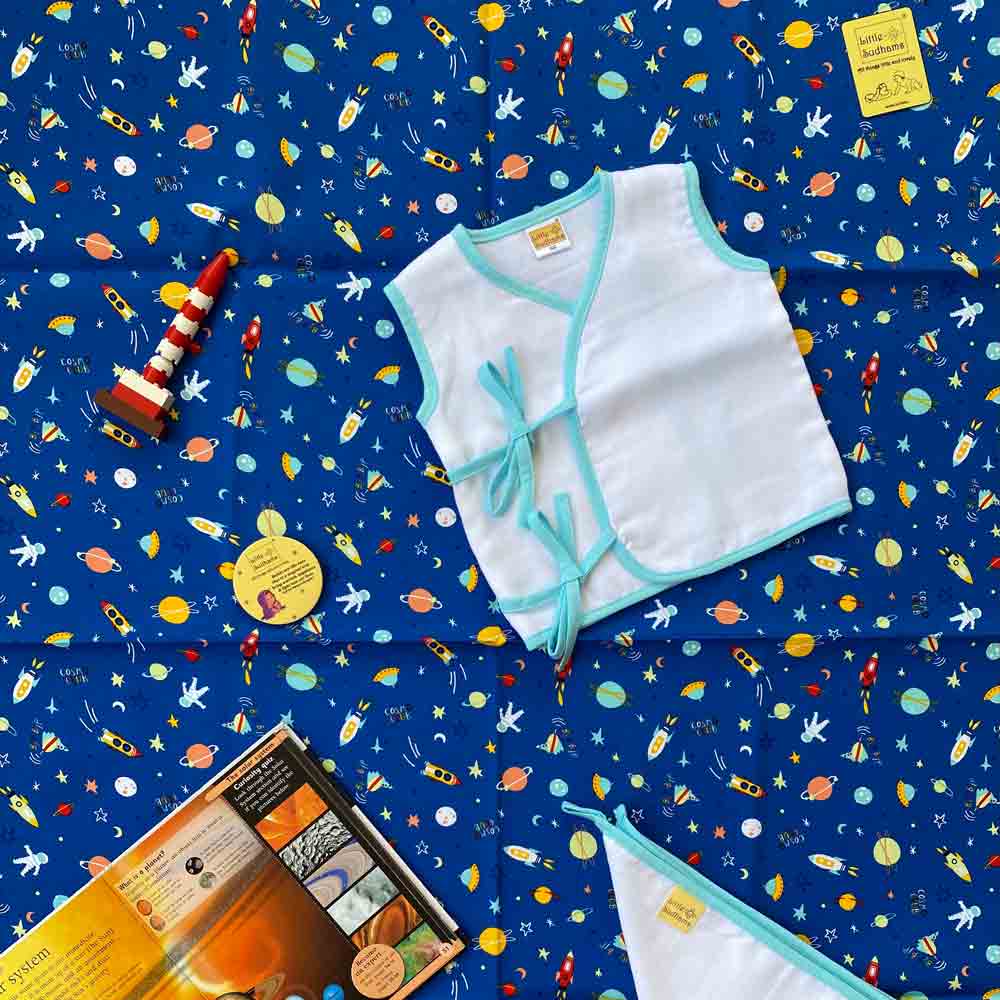 Little Sudhams Organic Cotton Muslin Sleeveless Tops (Pack of 4)