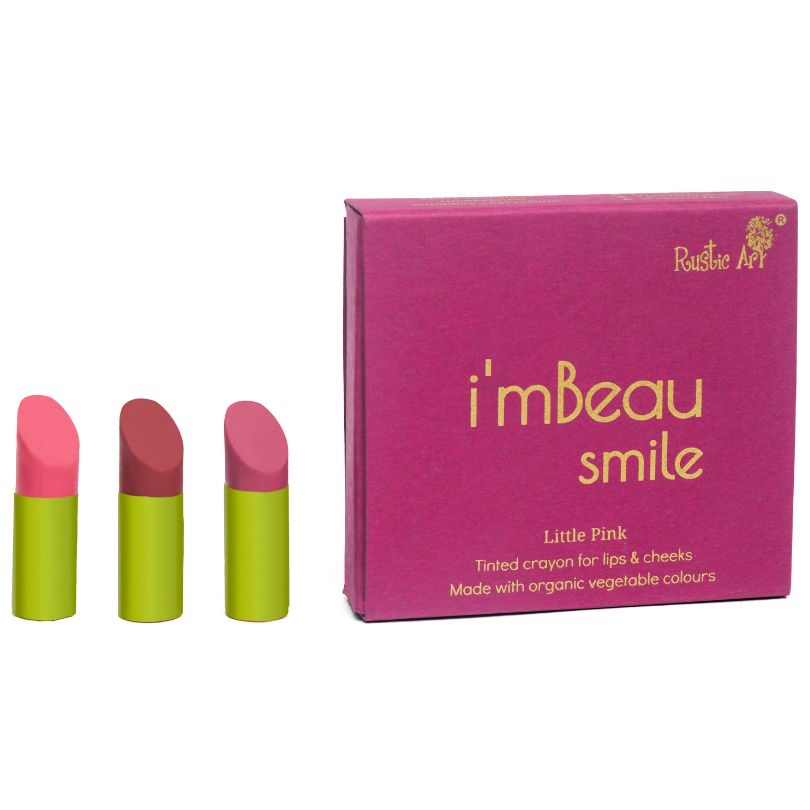 Rustic Art Organic Little Pink | Zero Waste Lip & Cheek Tint | Pack of 3 (MINI)