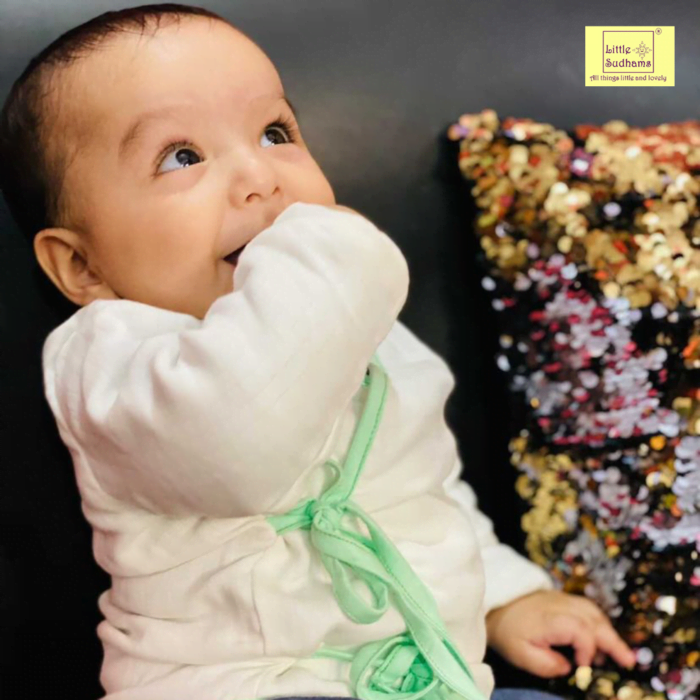 Little Sudhams Organic Cotton Muslin Full-Sleeve Tops (Pack of 4)