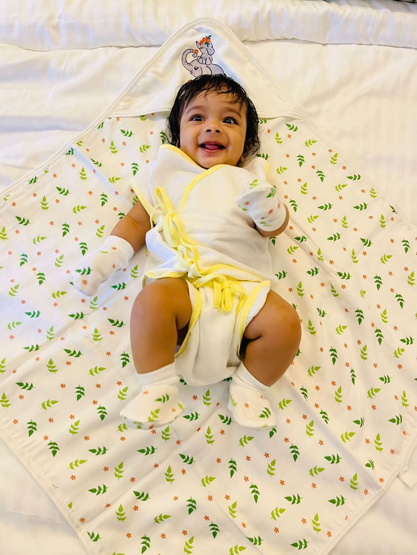 Little Sudhams Organic Cotton Muslin Baby Combo Pack (Pack of 8)