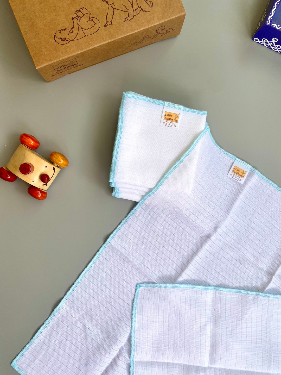 Little Sudhams Organic Cotton Muslin Square Nappy (Pack of 5)