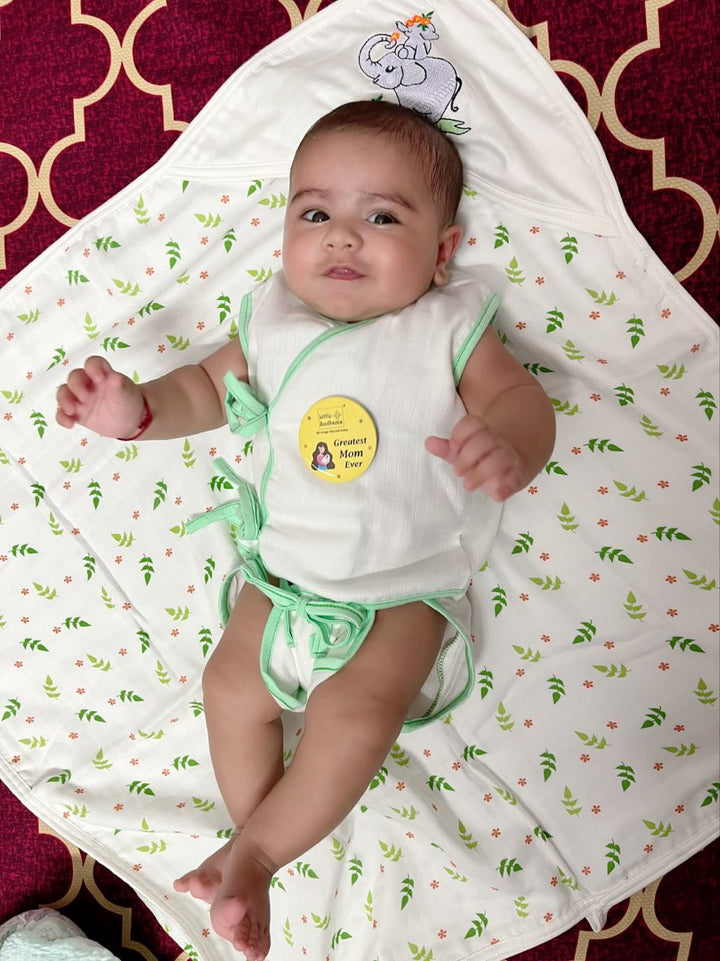 Little Sudhams Organic Cotton Muslin Baby Combo Pack (Pack of 8)
