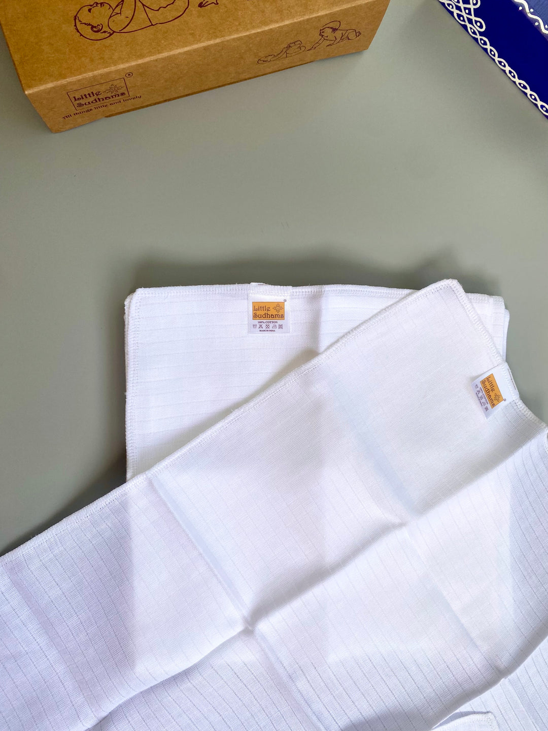 Little Sudhams Organic Cotton Muslin Square Nappy (Pack of 5)