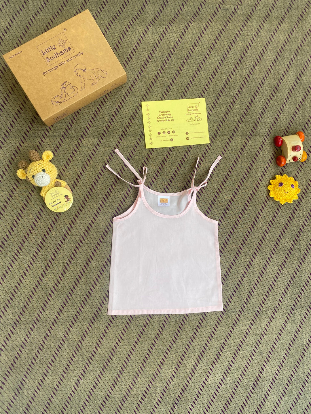 Little Sudhams Organic Cotton Newborn Baby Tank Tops (Pack of 5)