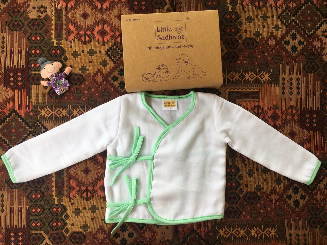 Little Sudhams Organic Cotton Muslin Full-Sleeve Tops (Pack of 4)