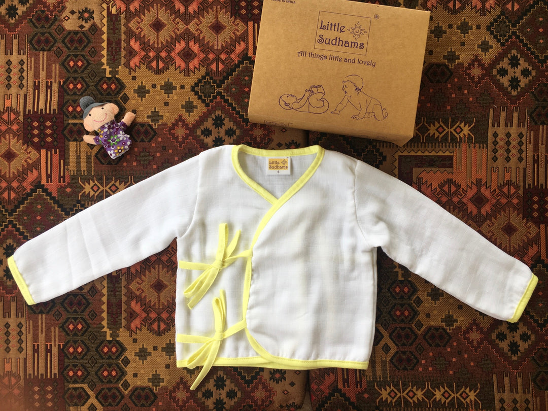 Little Sudhams Organic Cotton Muslin Full-Sleeve Tops (Pack of 4)