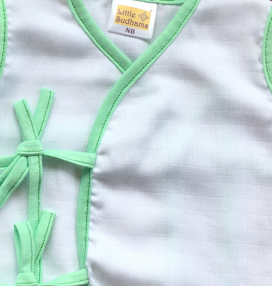 Little Sudhams Organic Cotton Muslin Sleeveless Tops (Pack of 4)
