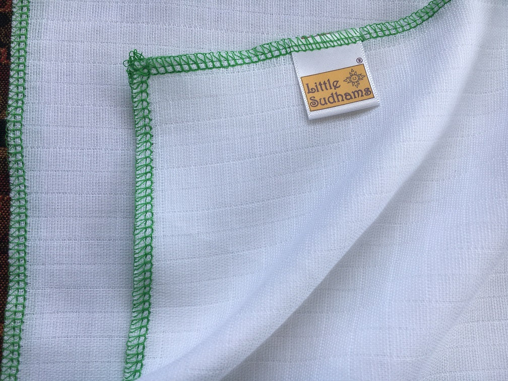 Little Sudhams Organic Cotton Muslin Square Nappy (Pack of 5)