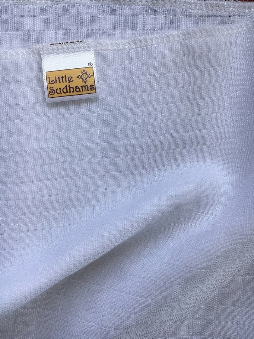 Little Sudhams Organic Cotton Muslin Square Nappy (Pack of 5)