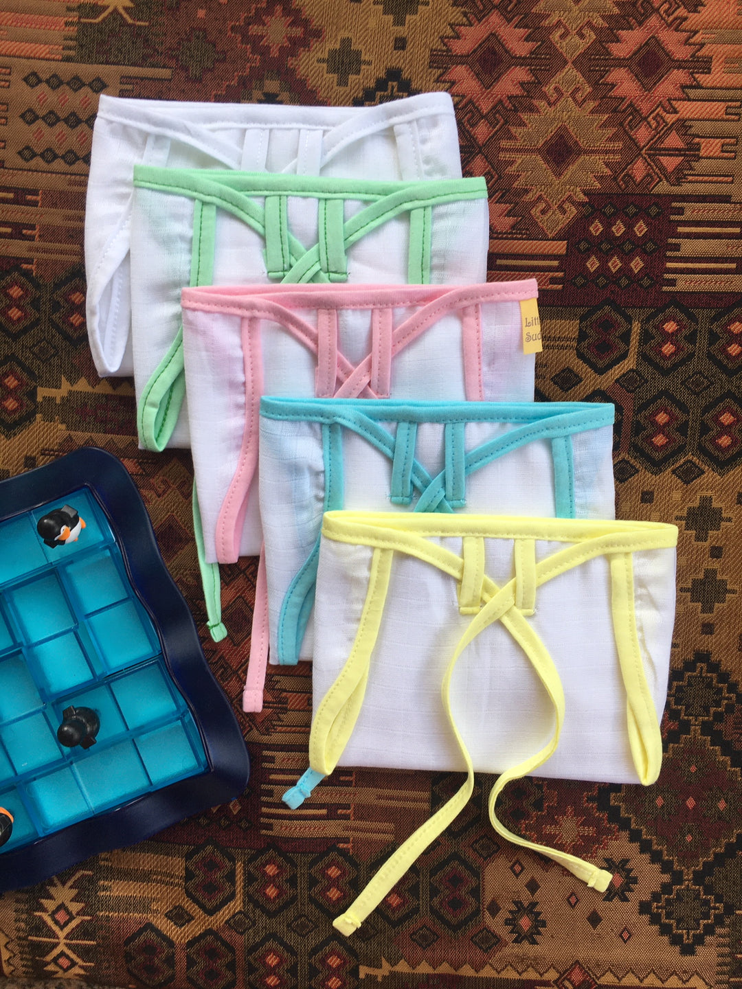 Little Sudhams Organic Cotton Muslin U-shaped Nappy (Pack of 5)