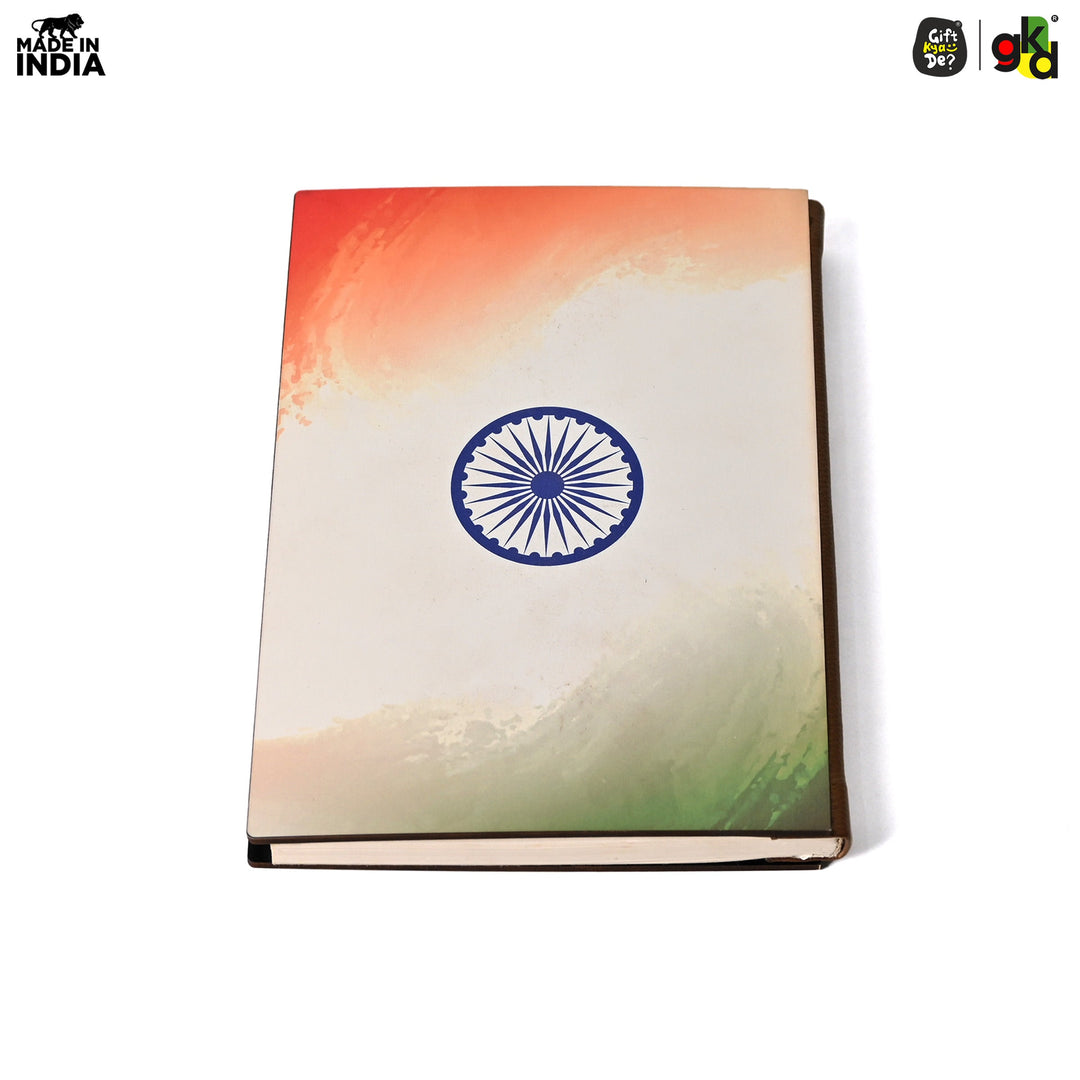 Gift Kya De Wooden Diary with Republic Day Theme – Patriotic Gift for Republic Day Celebrations – Eco-friendly Wooden Journal