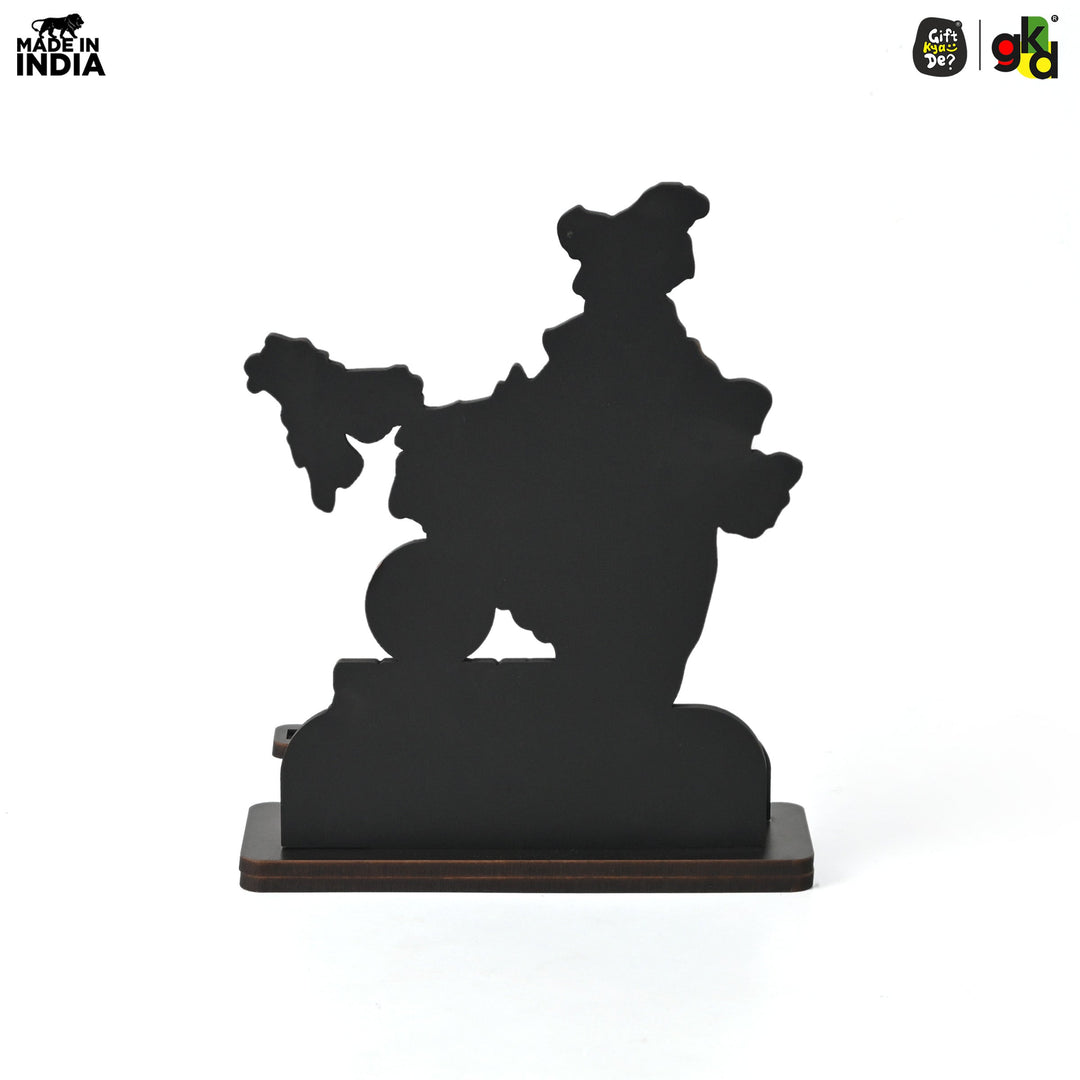 Gift Kya De India Map Desk Table Top with Pen Holder & Visiting Card Stand – Showcasing Iconic Places, Pride Animals, and Culture | Patriotic Gifts for Republic Day & Independence Day