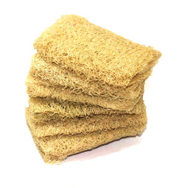 Geosmin Natural body & kitchen loofah scrubber - pack of 6