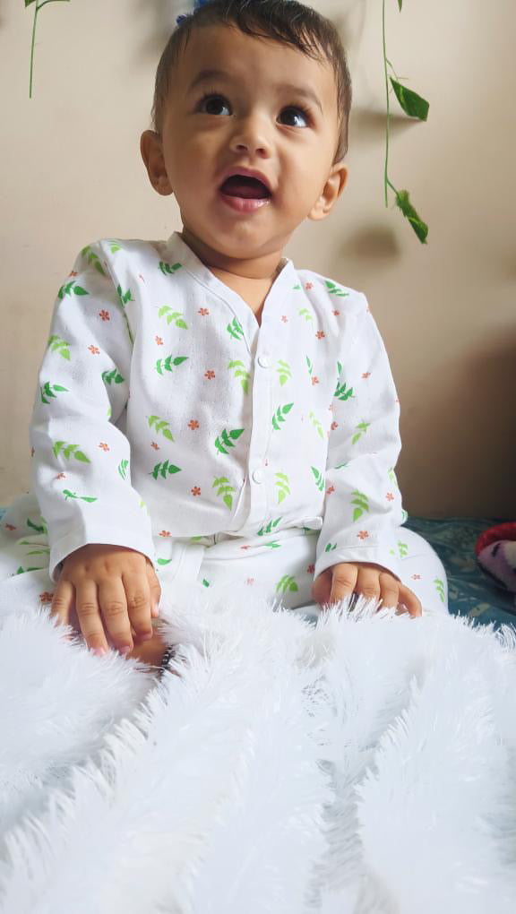 Little Sudhams Organic Cotton Muslin Baby Full-Sleeve Set