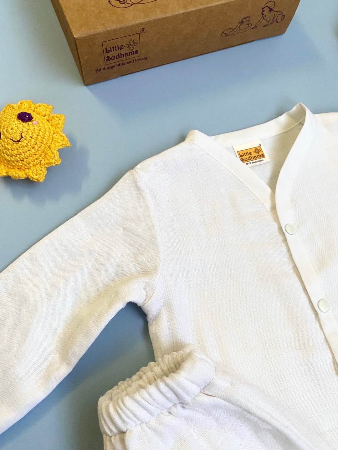 Little Sudhams Organic Cotton Muslin Baby Full-Sleeve Set