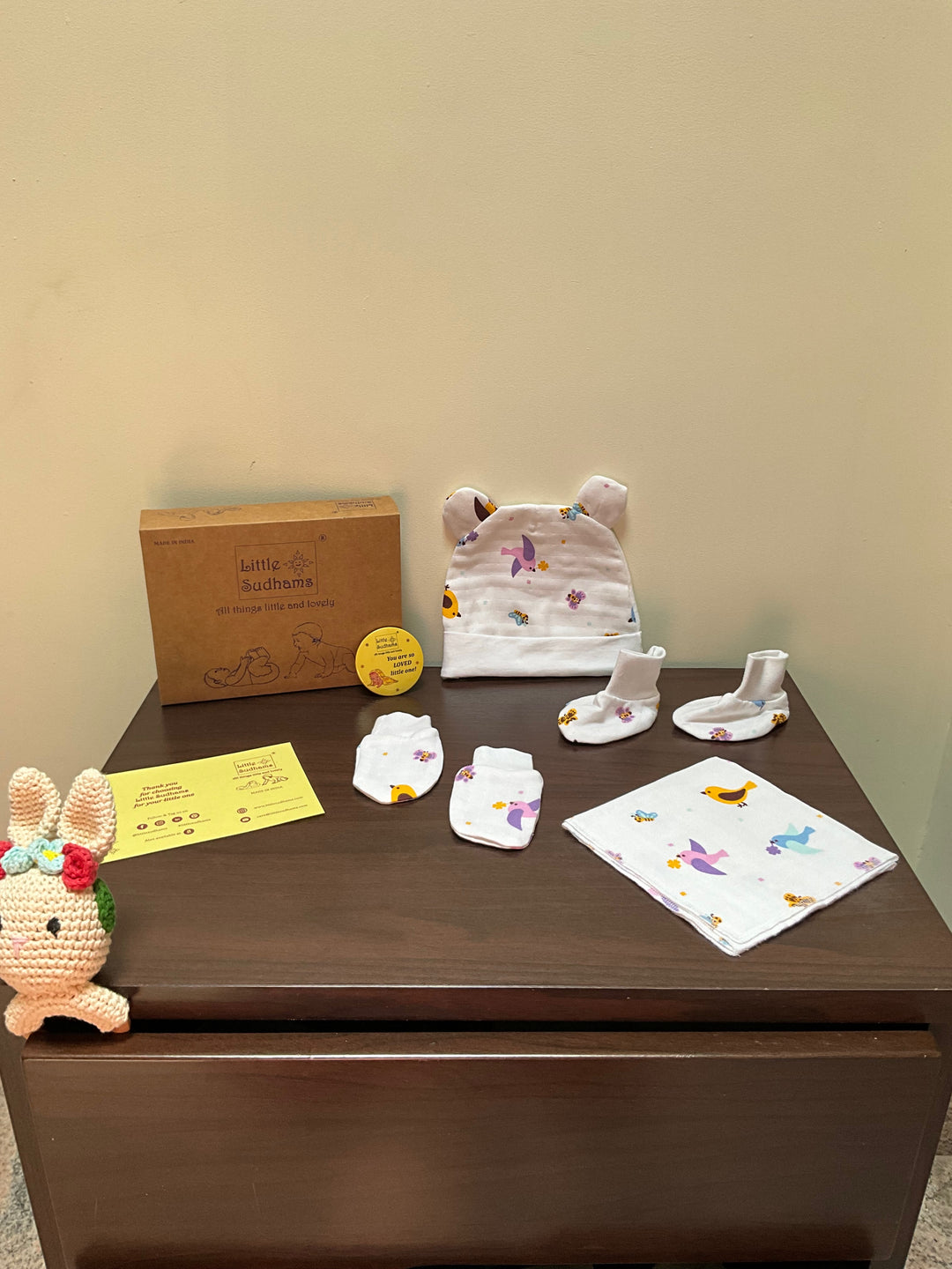 Little Sudhams Organic Cotton Muslin Baby Gift Set