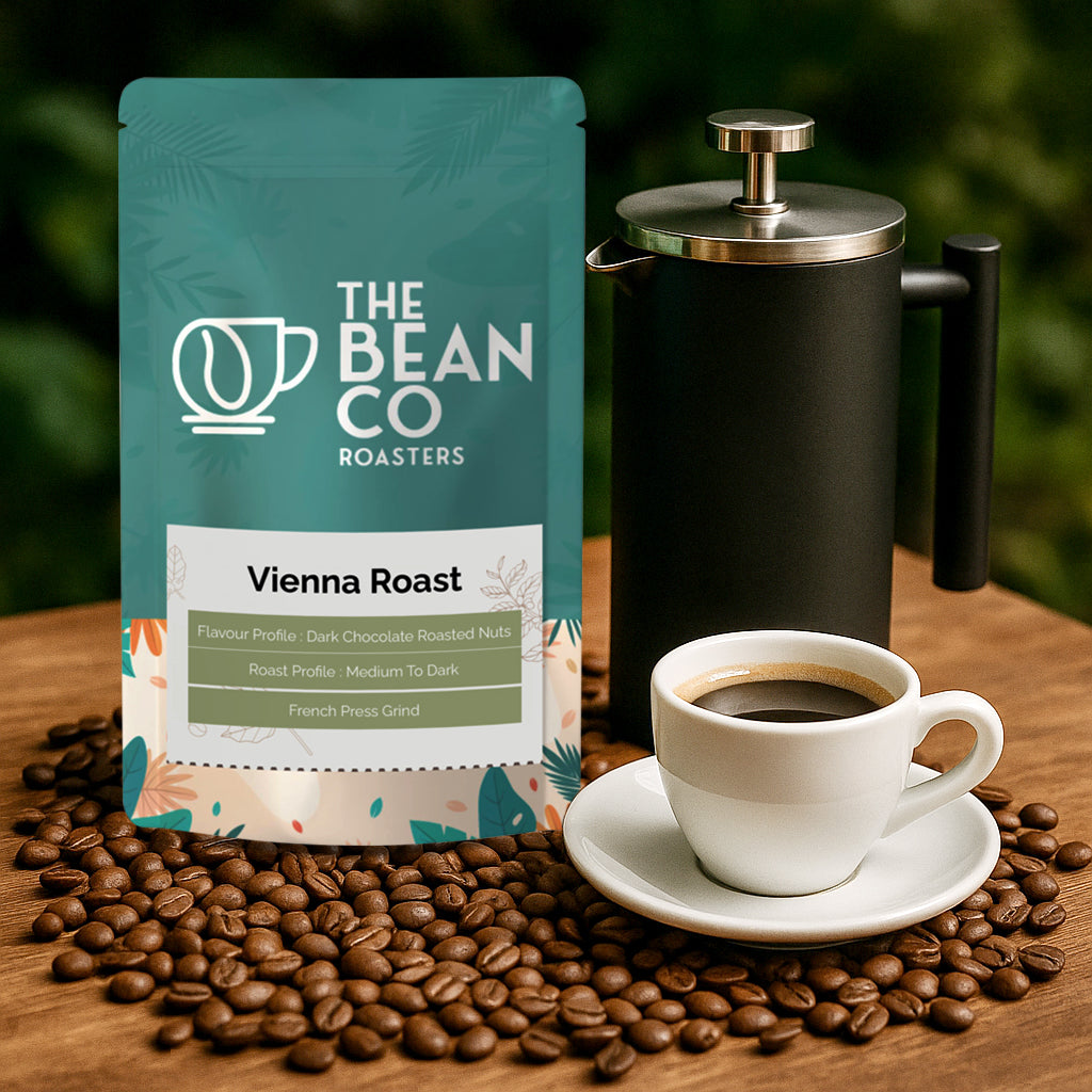 The Bean Co Roasters Vienna Roast Coffee Grounds | Medium-Dark Roast | Aromatic, Full-Bodied & Smooth | Freshly Roasted Premium Coffee