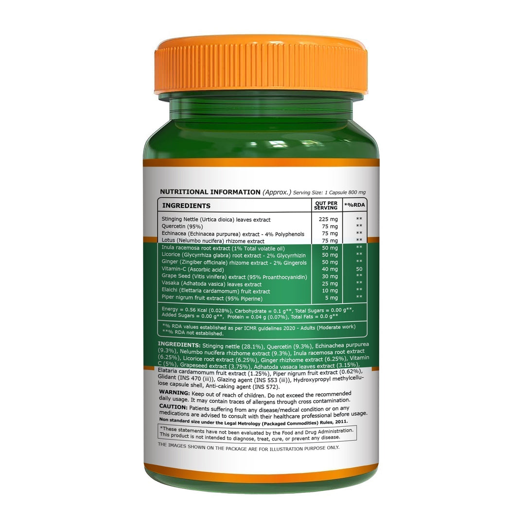 Lung Detox Capsules Vitamin C & Grape Seed Extract | 60 Veg Caps