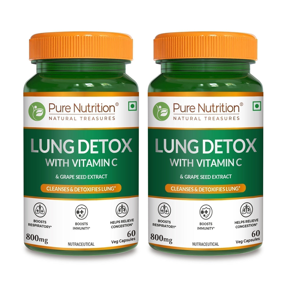 Lung Detox Capsules Vitamin C & Grape Seed Extract | 60 Veg Caps