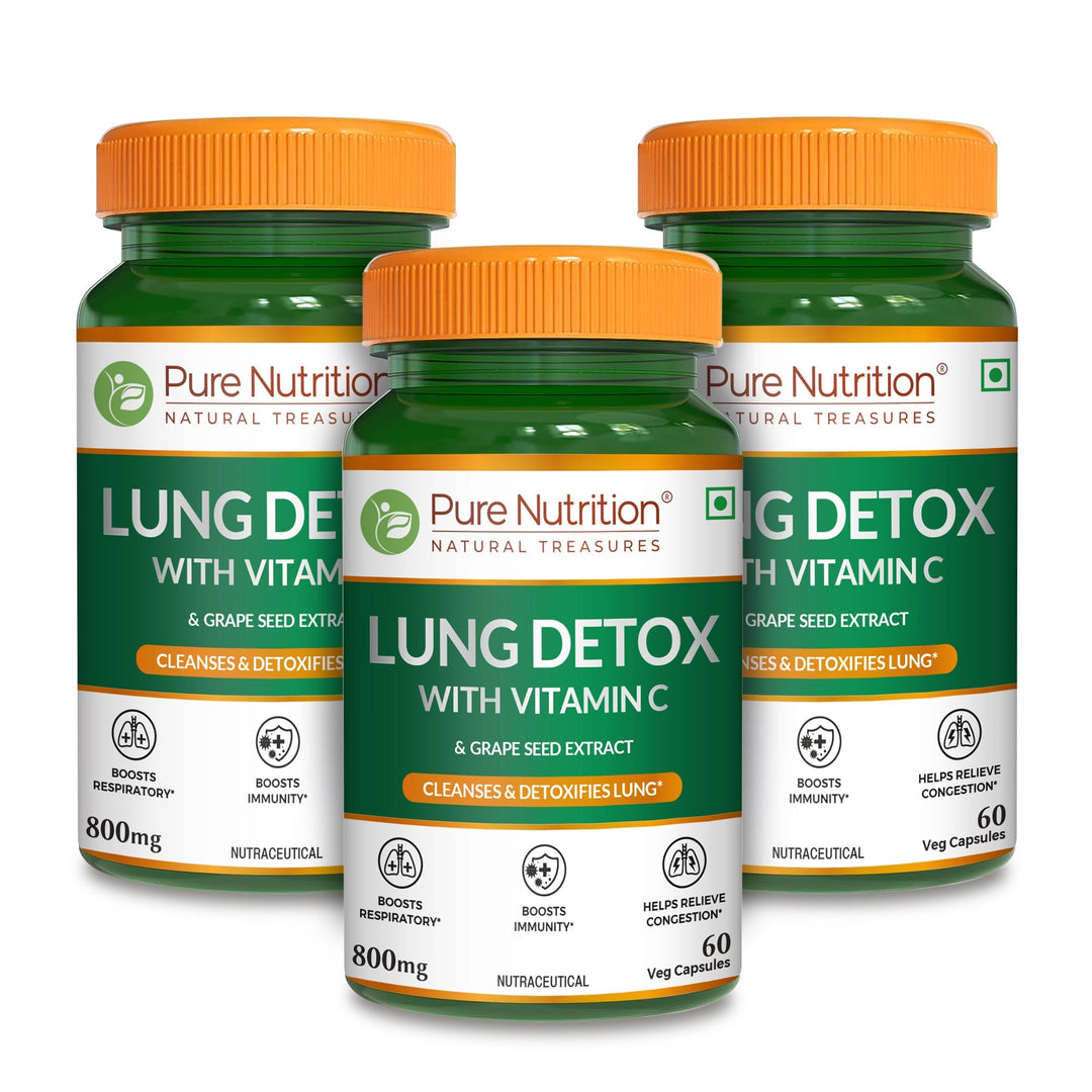 Lung Detox Capsules Vitamin C & Grape Seed Extract | 60 Veg Caps
