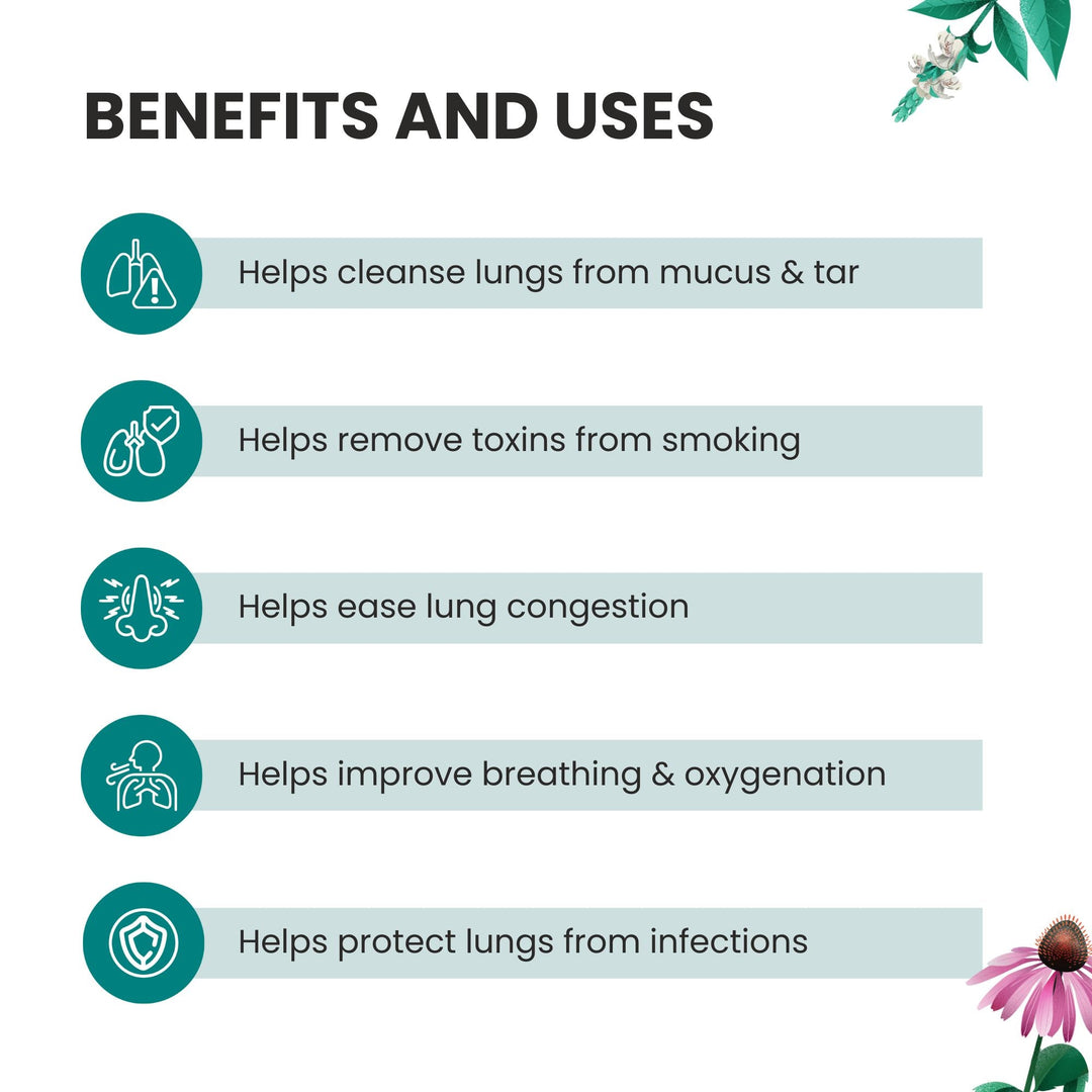 Foresta Organics Lung Detox with Vasaka, Mulethi, Arjuna & Stinging Nettle - 60 Capsules