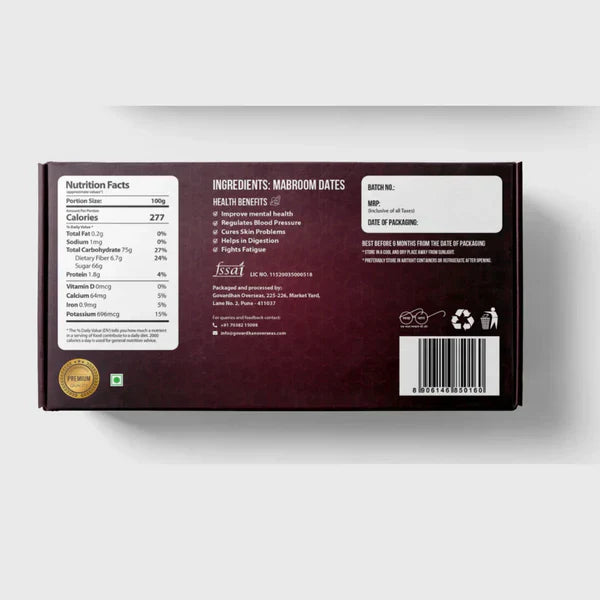 JB&CO Mabroom Dates - Khajoor - 500 gm