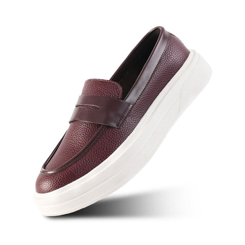 Monkstory Chunky Luxe Slip-On Sneakers - Deep Burgundy