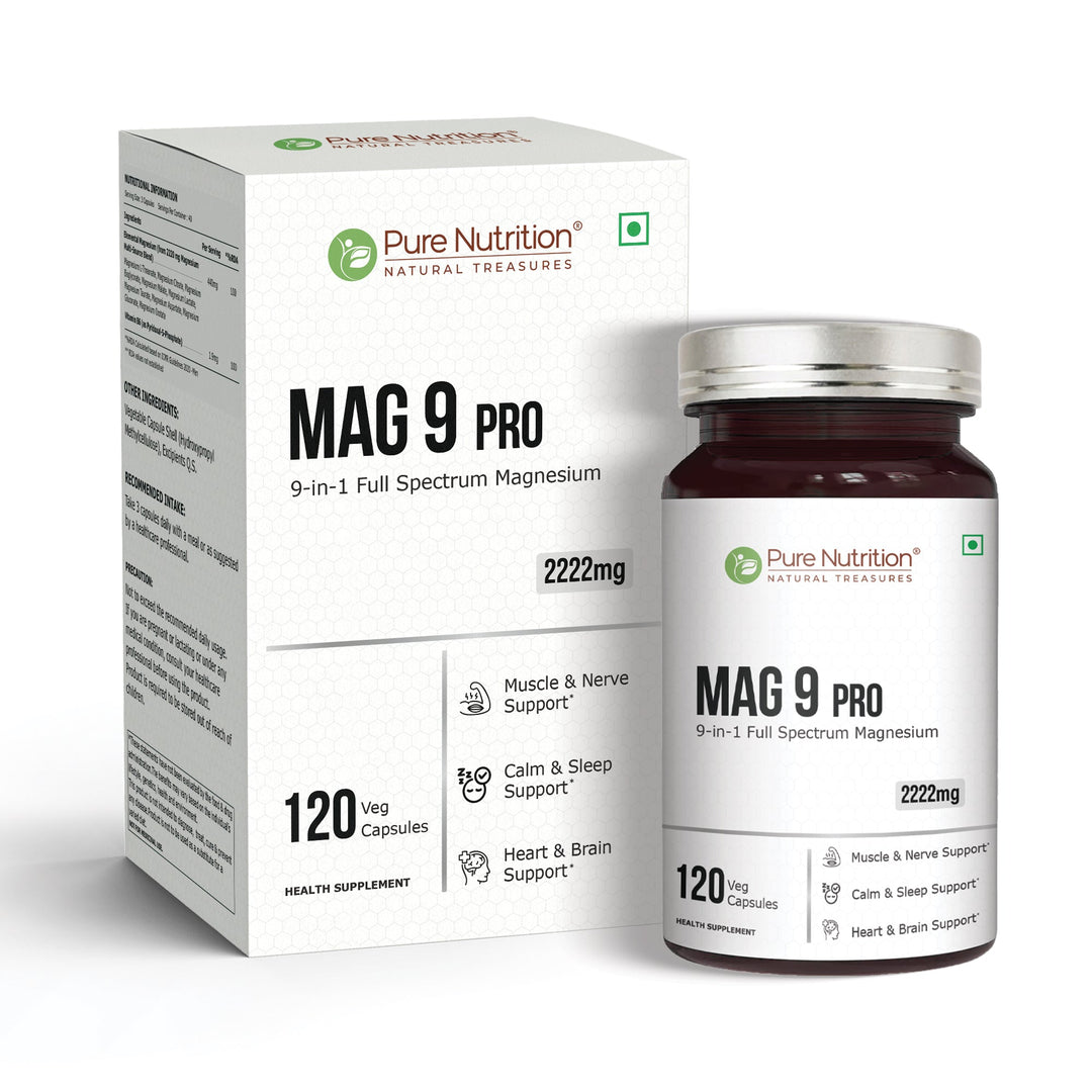 Mag 9 Pro 9-in-1 Magnesium Complex | 2222mg | Comprehensive Support | 120 Tablets