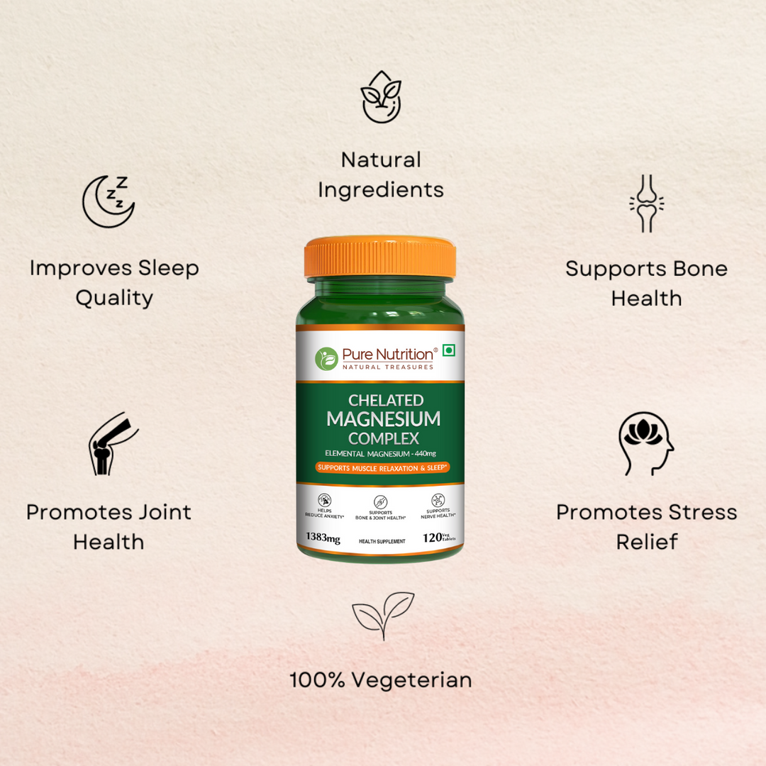 Chelated Magnesium Complex | Glycinate, Citrate & Oxide | 1383mg 120 Capsules