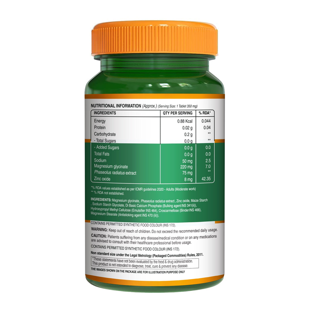 Magnesium Glycinate with Zinc tablets | Supports Sleep, Stress & Heart Health