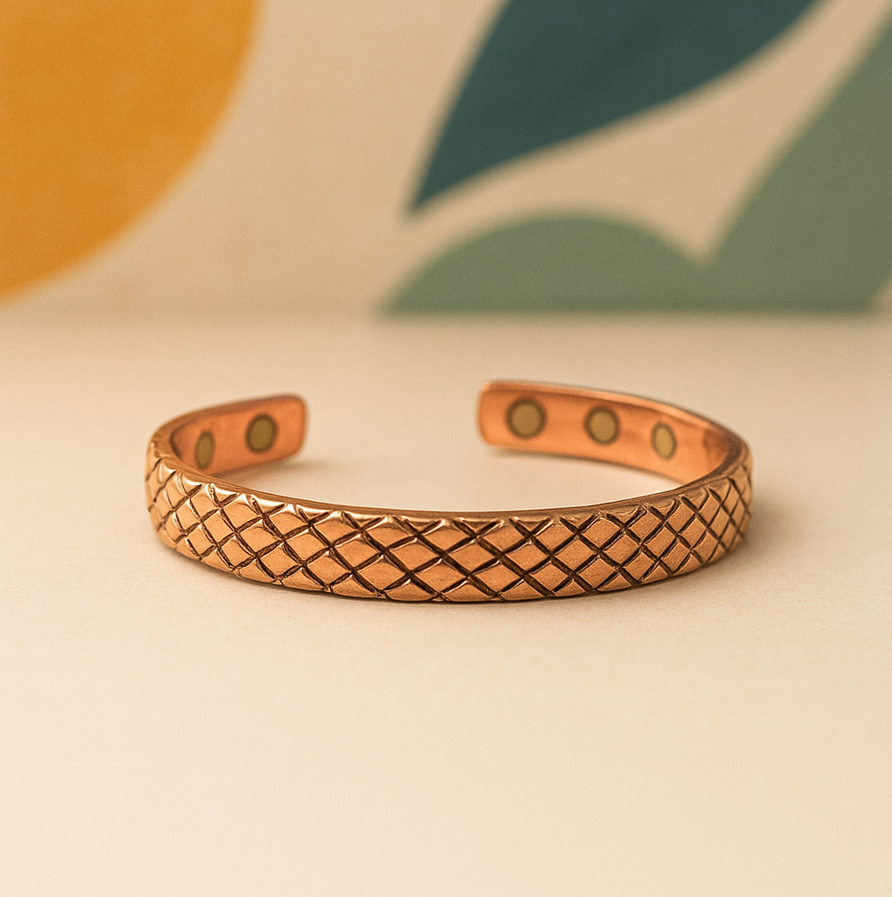Bamboology Trends Pure Copper Magnetic Therapy Band - kada for Arthritis Relief – Adjustable, Stylish Design with 6 Powerful Magnets