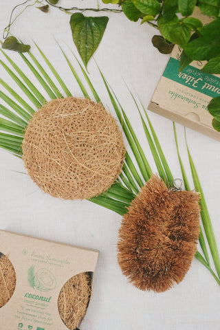 Almitra Sustainables Coconut Fiber- Coir Scrub & Vegetable Cleaner