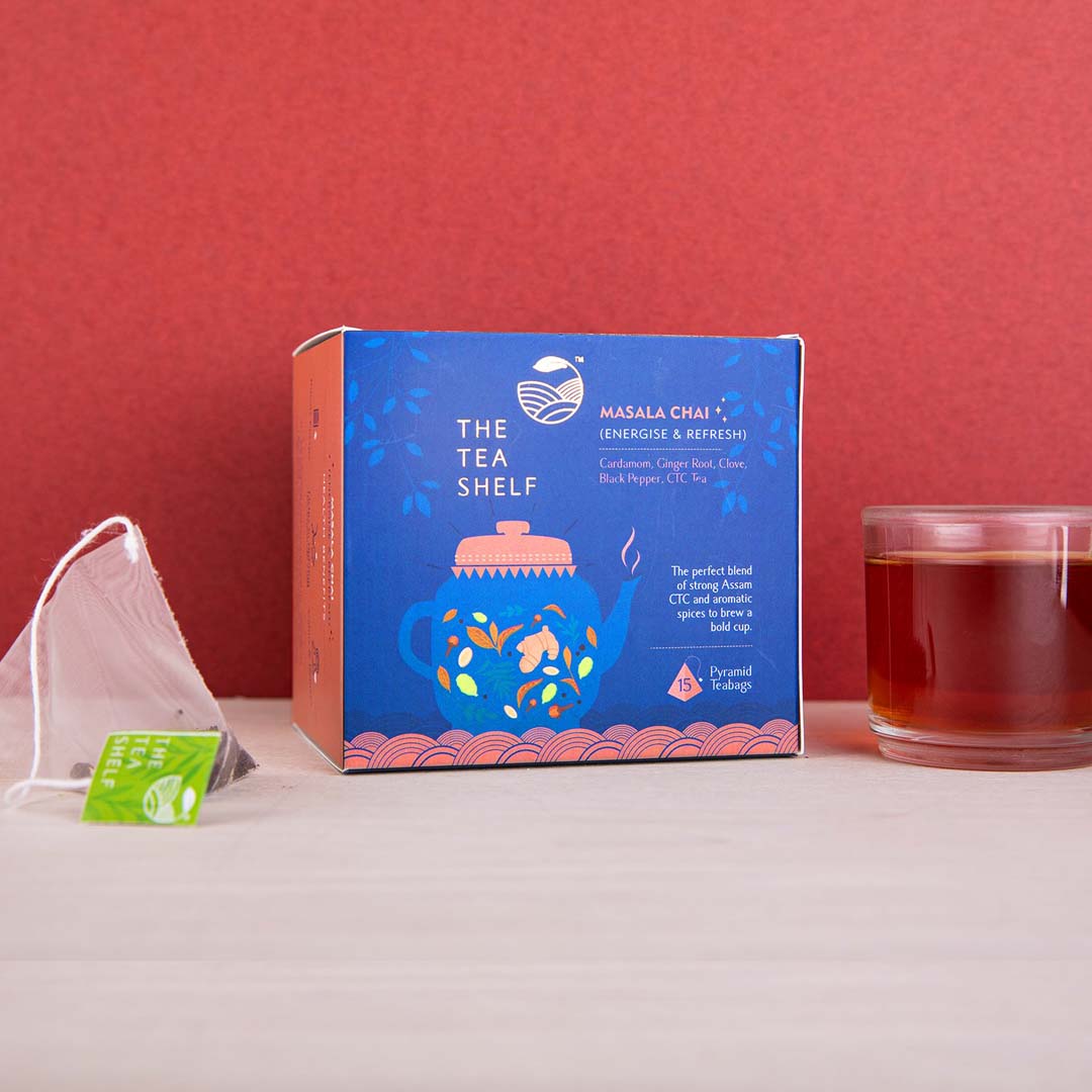 The Tea Shelf Masala Chai - 15 Pyramid Teabag