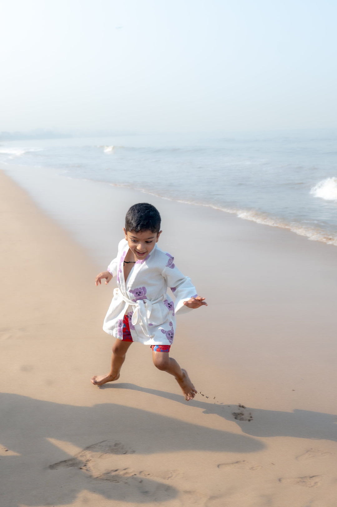 Masaya Medium Robe, Koala, Purple - Suspire