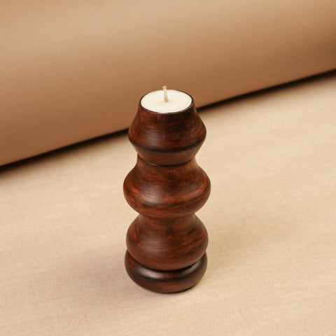 Matka Glow Wooden Tea-Light Holder Set | Reusable & Eco-Friendly Candle Stands | Premium Festive & Home Décor Gift | Handcrafted in Banaras