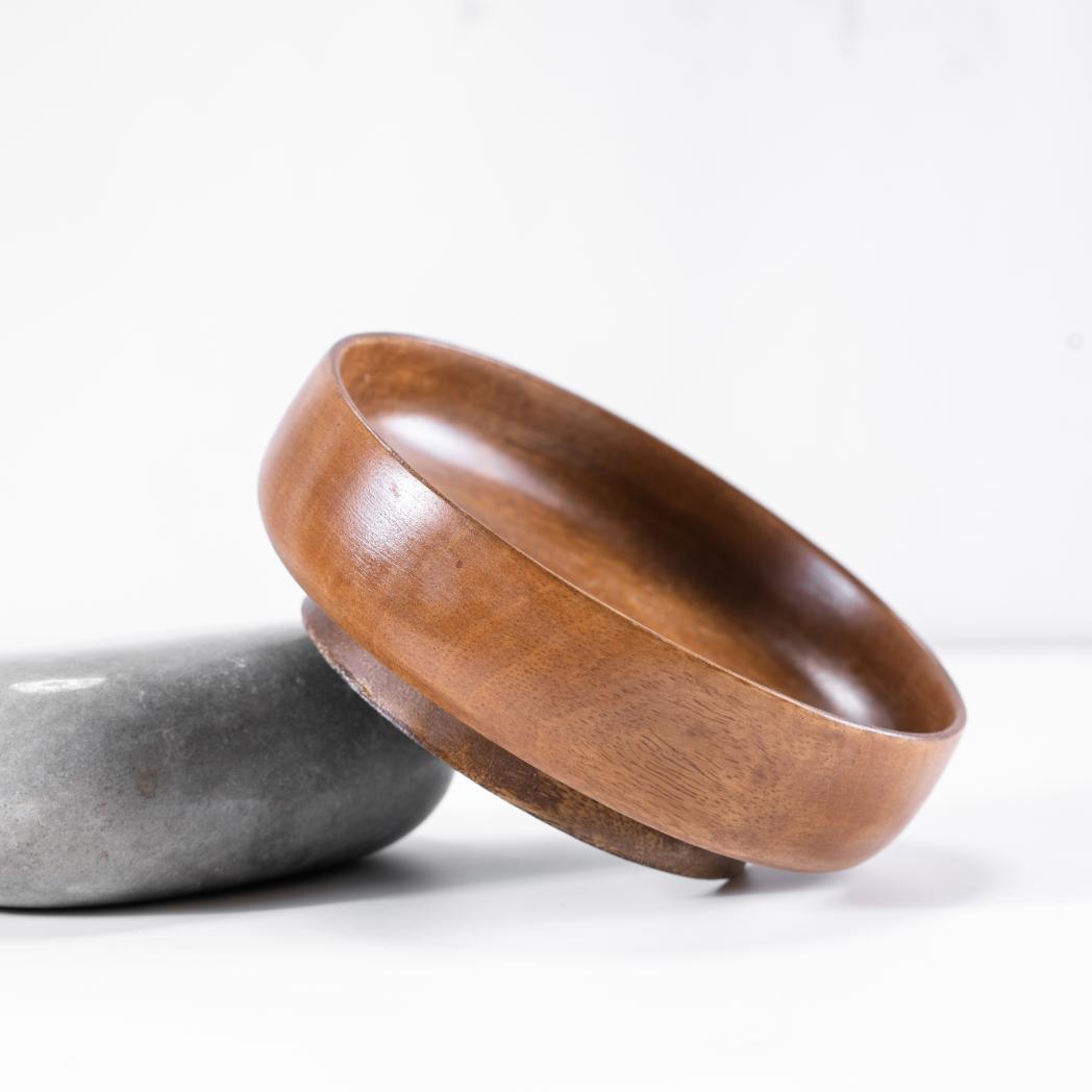 Araana Home Matki Wooden Bowl with Stand