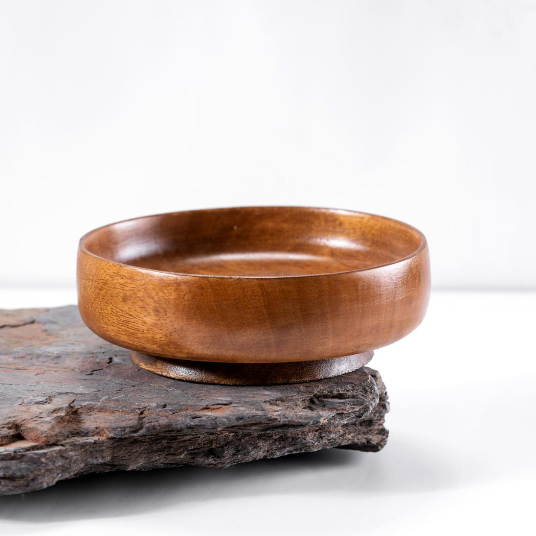 Araana Home Matki Wooden Bowl with Stand