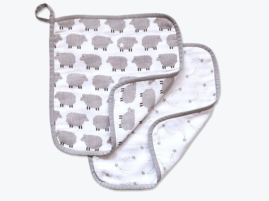 Organic Muslin Washcloths (Set of 2)