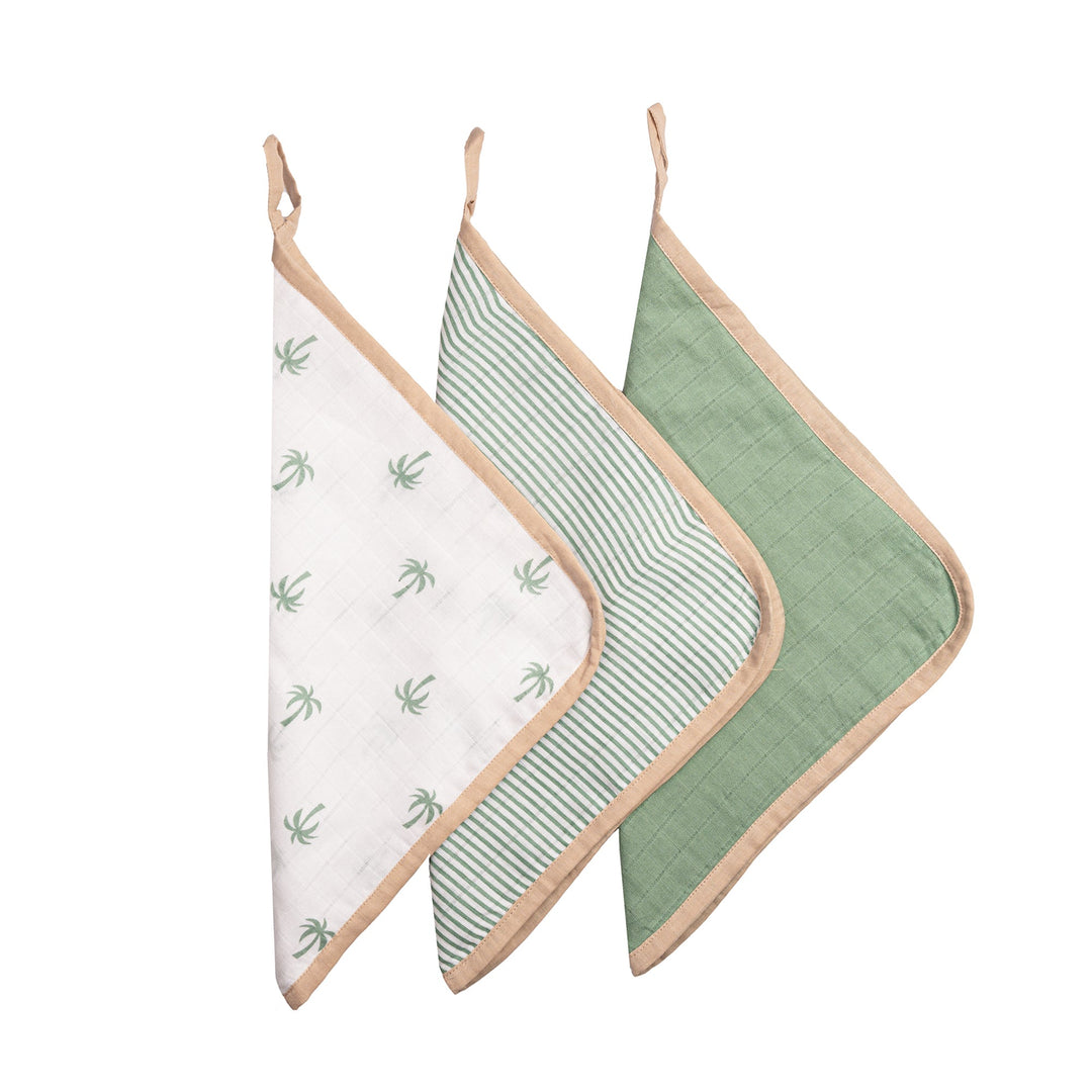 Organic Cotton Muslin Washcloths (Set of 3)