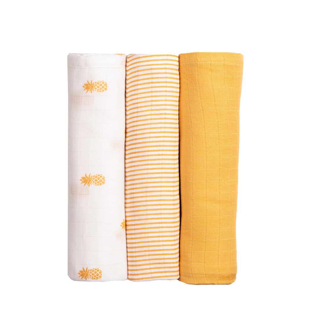 Organic Cotton Muslin Swaddles (Set of 3)