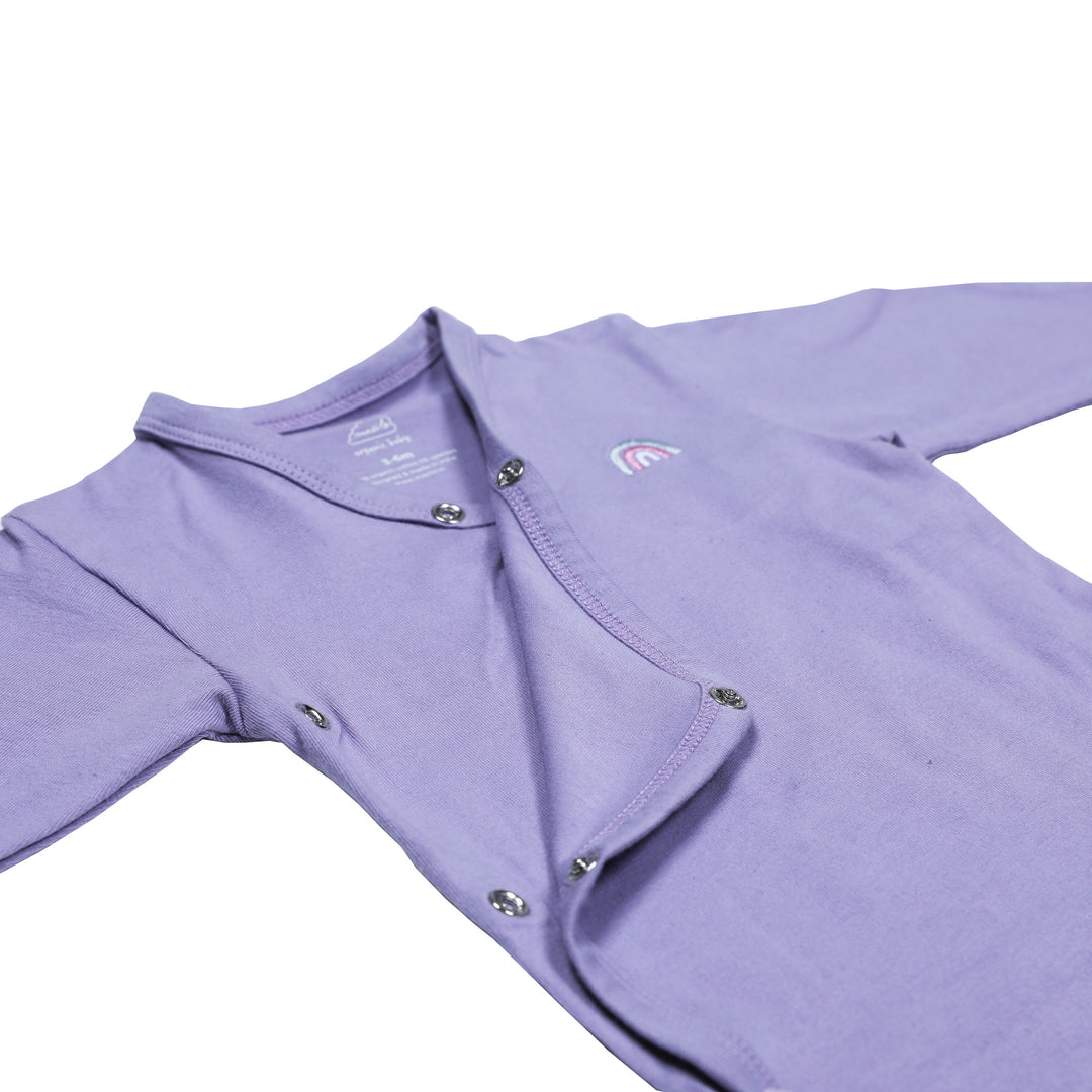 Long Sleeve Kimono Bodysuit - grey heather