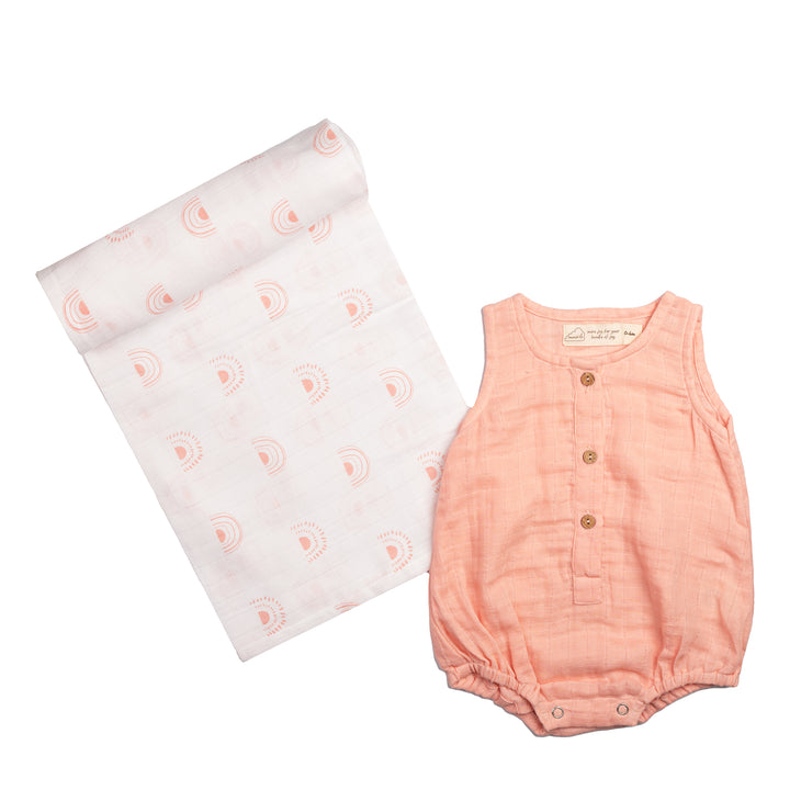 Organic Cotton Muslin Classic Snuggle Set - Over the Rainbow