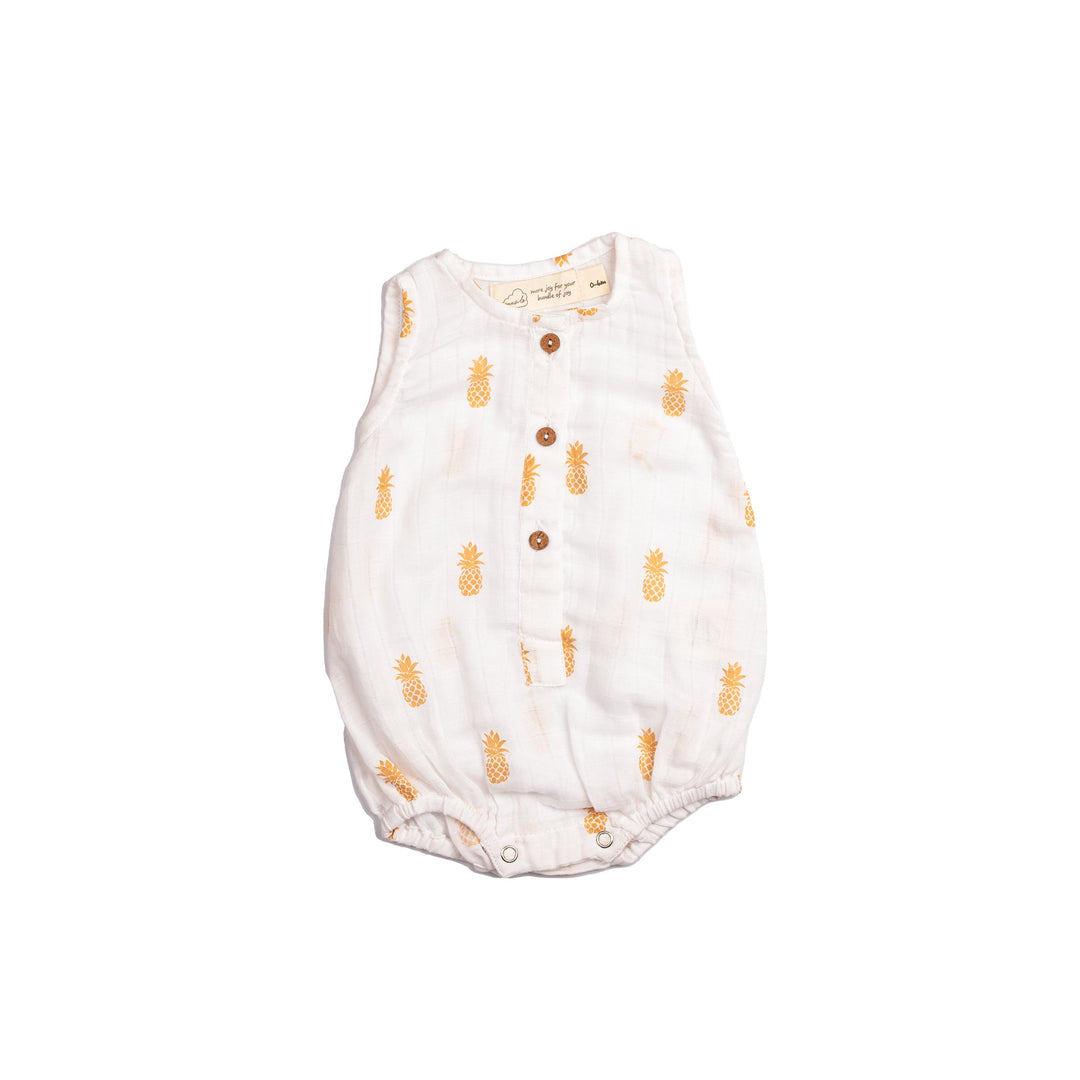 Organic Cotton Muslin Baby Romper 0 -6 Months (Pack of 3)