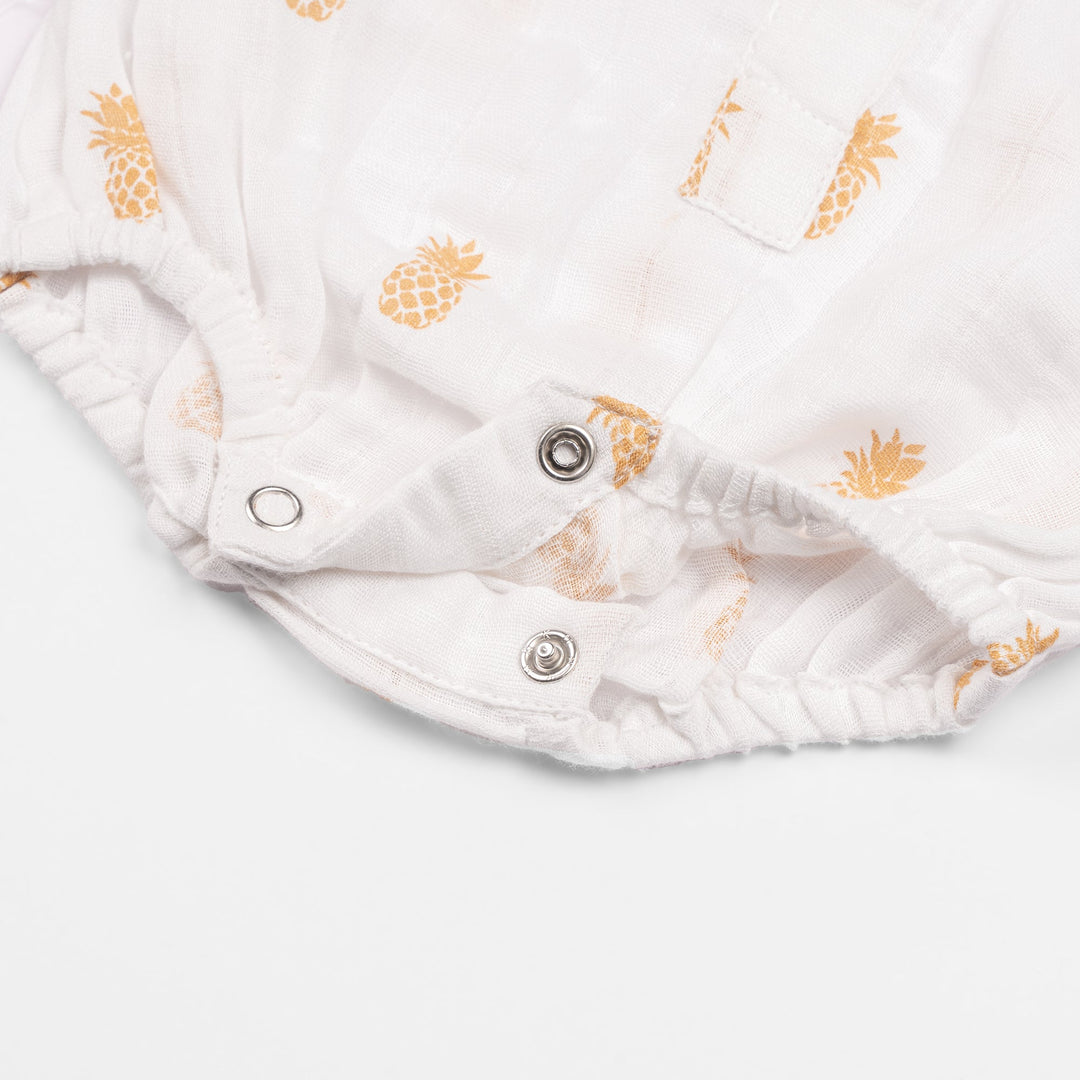 Organic Cotton Muslin Baby Romper 0 -6 Months (Pack of 3)